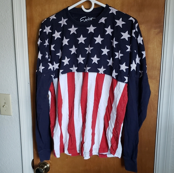 Exist Other - USA stars and stripes flag shirt